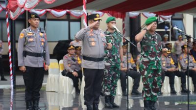 Kapolda Gorontalo – Danrem Pimpin Apel Gelar Pasukan Operasi Ketupat Otanaha 2023