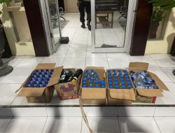Usai Lebaran Idulfitri Polresta Gorontalo Kota Berhasil Amankan Ratusan Botol Miras