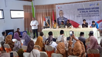 BP2MI Gelar Sosialisasi Pelindungan PMI dan Halal Bihalal di Desa Poyowa Besar Dua