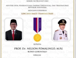 Bupati Gorontalo Raih Penghargaan PDTT RI