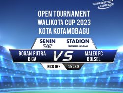 Jadwal 16 Besar Wali Kota Cup Hari Ini: Bogani Putra Biga vs Maleo FC Bolsel