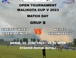Pertandingan Sengit di Turnamen Wali Kota Cup 2023: Liberty United vs WEL FC Kotamobagu