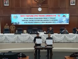 Ranperda Pertanggungjawaban Pelaksanaan APBD Provinsi Gorontalo Tahun Anggaran 2022 Peroleh Persetujuan Legislatif 