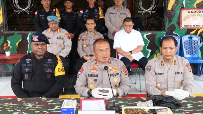 Polisi temukan Senjata Api dan Ratusan Amunisi di Hutan Kota Jayapura