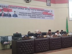 Wali Kota Kotamobagu Hadiri Paripurna DPRD Pengumuman AMJ Kepala Daerah