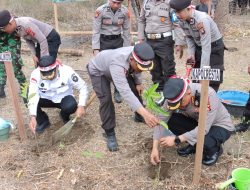 Polresta Gorontalo Kota Bersama Pemkot Gorontalo Gelar Kegiatan Tanam Pohon Serentak