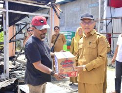 Korban Kebakaran di Kelurahan Dulalowo Terima Bantuan Dari Pemkot Gorontalo