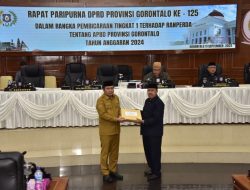 DPRD Provinsi Gorontalo Terima Raperda APBD 2024