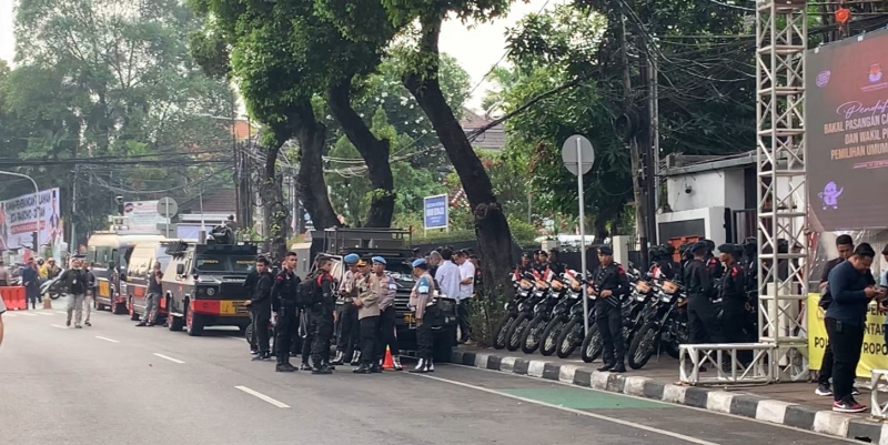Pengamanan Pendaftaran Capres Prabowo-Gibran