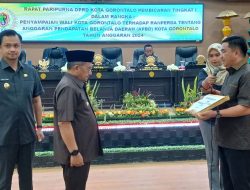 Ranperda Anggaran Pendapatan Belanja Daerah Kota Gorontalo Tahun 2024 di Terima DPRD Kota Gorontalo