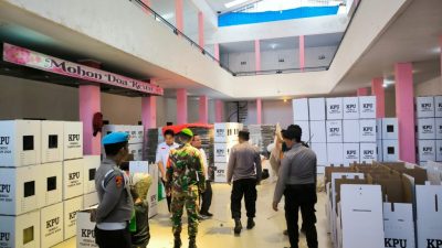 Polres dan Kodim Monitor Logistik Pemilu di KPU Kabupaten Gorontalo