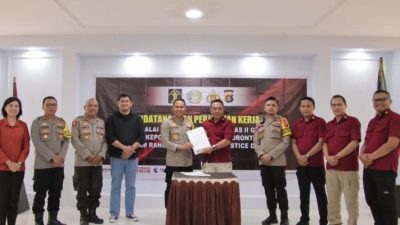 Polresta Gorontalo dan Bapas Tandatangan MoU Restoratif Justice