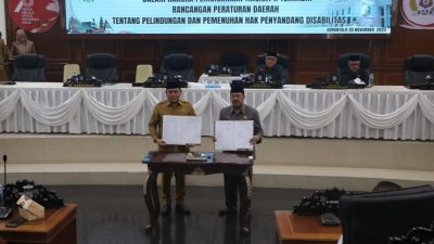 DPRD Provinsi Gorontalo Tetapkan Peraturan Daerah Tentang Perlindungan dan Pemenuhan Bagi Penyandang Disabilitas