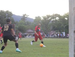 Asripan Nani Sumbang 1 Gol pada Laga Persahabatan Pemkot Kotamobagu vs Pemkab Bolmut