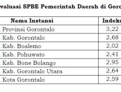 Indeks SPBE 2023 Provinsi Gorontalo Naik 3,22 Poin