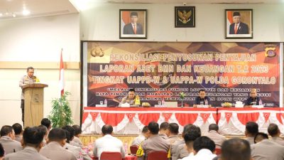 Wakapolda Gorontalo Buka Rekonsilisasi Penyusunan Penyajian Laporan Aset BMN dan Keuangan