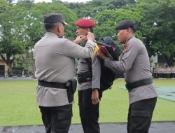 Kapolda Gorontalo Pimpin Apel Pergeseran Pasukan Pengamanan Pemungutan dan Penghitungan Suara Pemilu 2024