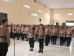 Kapolresta Gorontalo Kota Pimpin Apel Pergeseran Pasukan Pengamanan di TPS