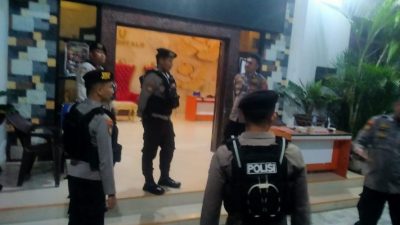 Sat Samapta Polresta Gorontalo Kota Patroli Ke Kantor KPU Kota Gorontalo