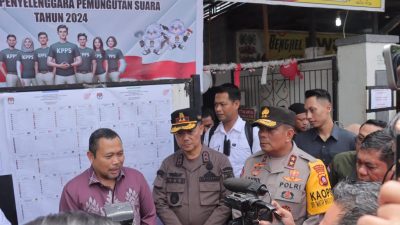 Kapolda Gorontalo Bersama Frokopimda Pantau Sejumlah TPS