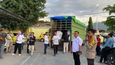 Polresta Gorontalo Kota Kawal Pergeseran Kotak Suara Hasil Pleno Dari PPK Ke Gudang Logistik KPU