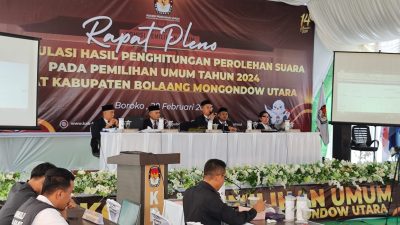 KPU Bolmut Tetap Hasil Perolehan Suara Pemilu 2024