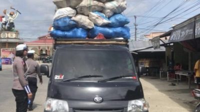 Pelaksanaan Operasi Keselamatan Otanaha, Dit Lantas Polda Gorontalo Tertibkan Kendaraan ODOL