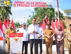 Presiden Jokowi Resmikan Inpres Jalan Daerah Provinsi Gorontalo