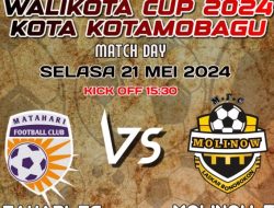 Duel Sengit Matahari FC Poyuyanan vs Molinow FC di Turnamen Walikota Cup