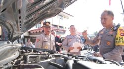 Kapolresta Gorontalo Kota Lakukan Pengecekan Kendaraan Dinas dan Senpi