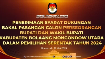 KPU Bolmut Umumkan Syarat Calon Perseorangan di Pilkada 2024