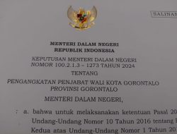 Mendagri Menunjuk Ismail Madjid Sebagai PJ Wali Kota Gorontalo