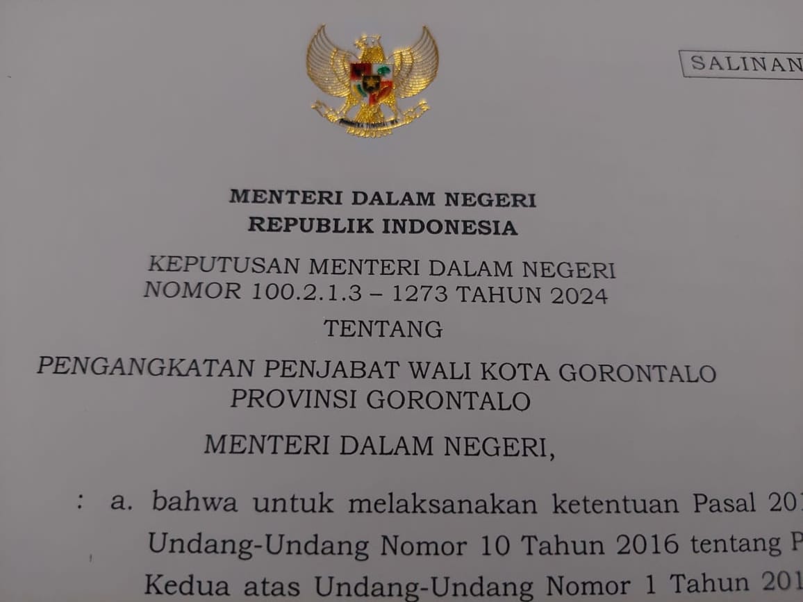 Ismail Madjid Sebagai PJ Wali Kota Gorontalo