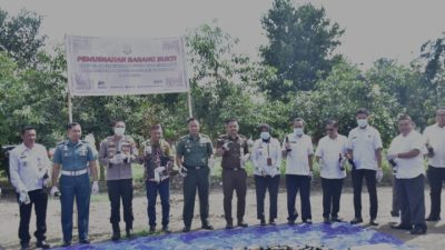 Pemusnahan Barang Bukti Inkrah Kejari Kabupaten Gorontalo
