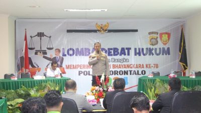 Polda Gorontalo Gelar Lomba Debat Hukum