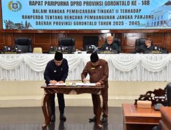 DPRD Gorontalo Setujui Ranperda RPJPD 2025-2045