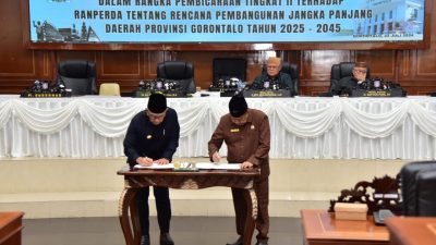 DPRD Gorontalo Setujui Ranperda RPJPD 2025-2045