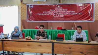 KPU Kabupaten Gorontalo Rapat Persiapan Pilkada 2024