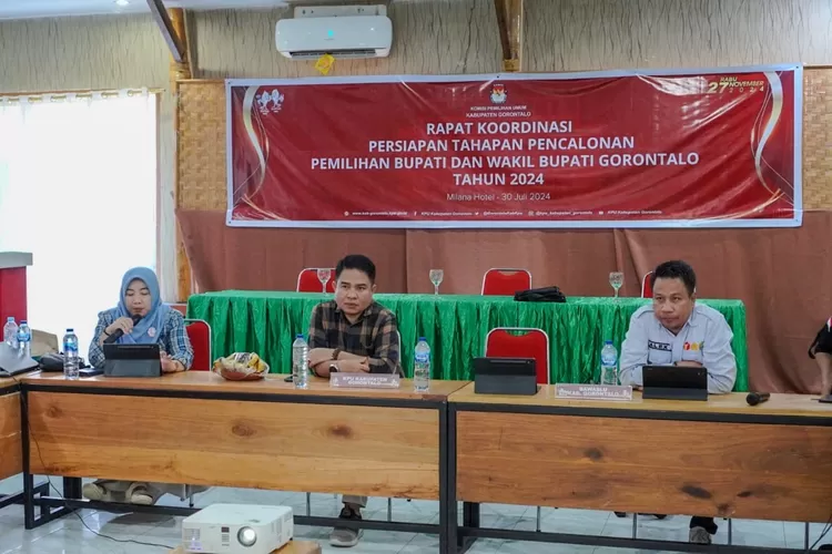 KPU Kabupaten Gorontalo Rapat Persiapan Pilkada 2024