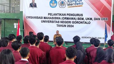 UNG Lantik Pengurus Ormawa Periode 2024