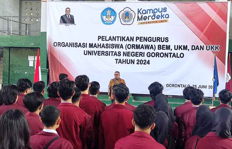 UNG Lantik Pengurus Ormawa Periode 2024