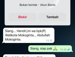 Nomor Telepon Pj Wali Kota Kotamobagu Dicatut, Pejabat Pemkot Diminta Hati-Hati