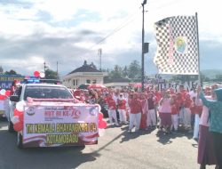 Ratusan Anak Taman Kanak-kanak Ikuti Karnaval Merah Putih di Kotamobagu