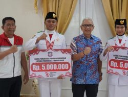 PJ Gubernur Gorontalo Apresiasi dan Beri Bonus kepada Paskibraka yang Bertugas di IKN