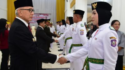 Paskibraka Provinsi Gorontalo Resmi Dikukuhkan, Siap Kibarkan Bendera Merah Putih