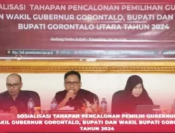 KPU Gorontalo Utara Gelar Sosialisasi Regulasi Tahapan Pencalonan Pilkada