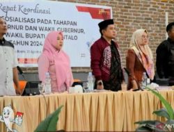 KPU Kabupaten Gorontalo Laksanakan Rakor Persiapan Sosialisasi Tahapan Pilkada 2024