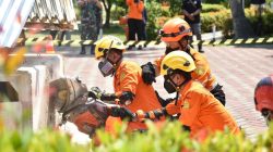 Jelang Pelantikan Presiden Basarnas Gelar Simulasi Penanganan Bencana