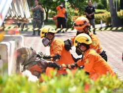 Jelang Pelantikan Presiden Basarnas Gelar Simulasi Penanganan Bencana