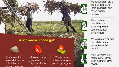 Indonesia Targetkan Swasembada Gula Tahun 2030